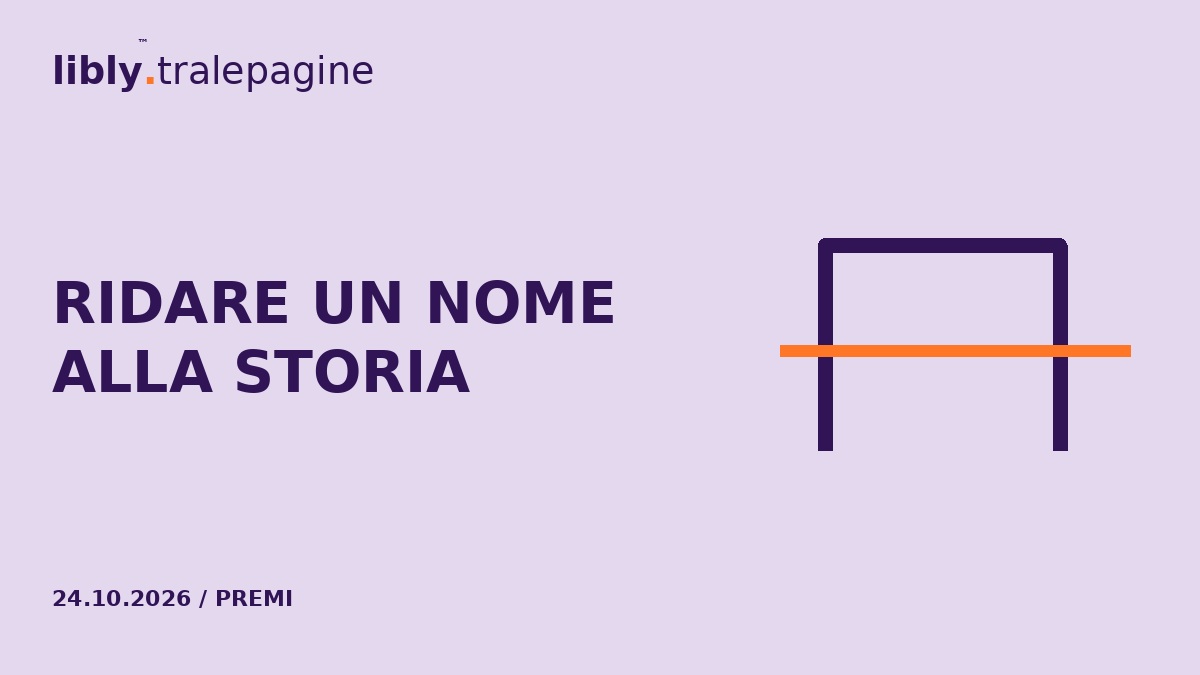 Un contorno morado abierto está atravesado por una franja naranja.