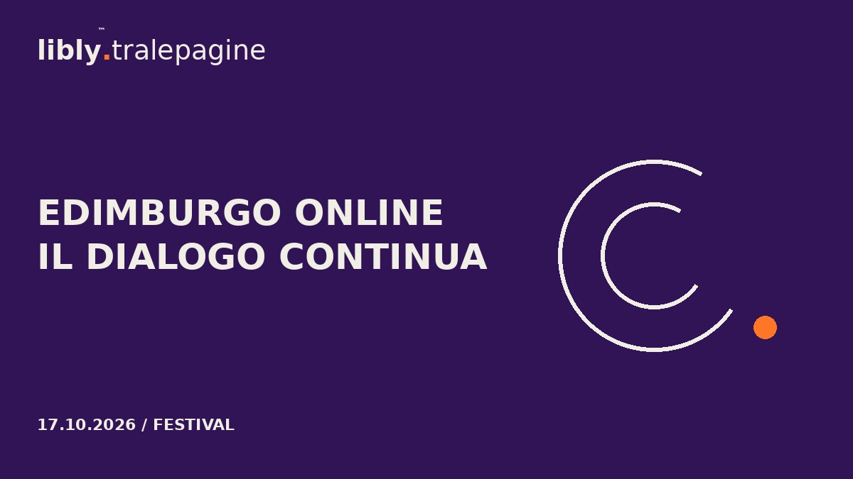 Archi avorio e punto arancione: conversazioni che continuano online.